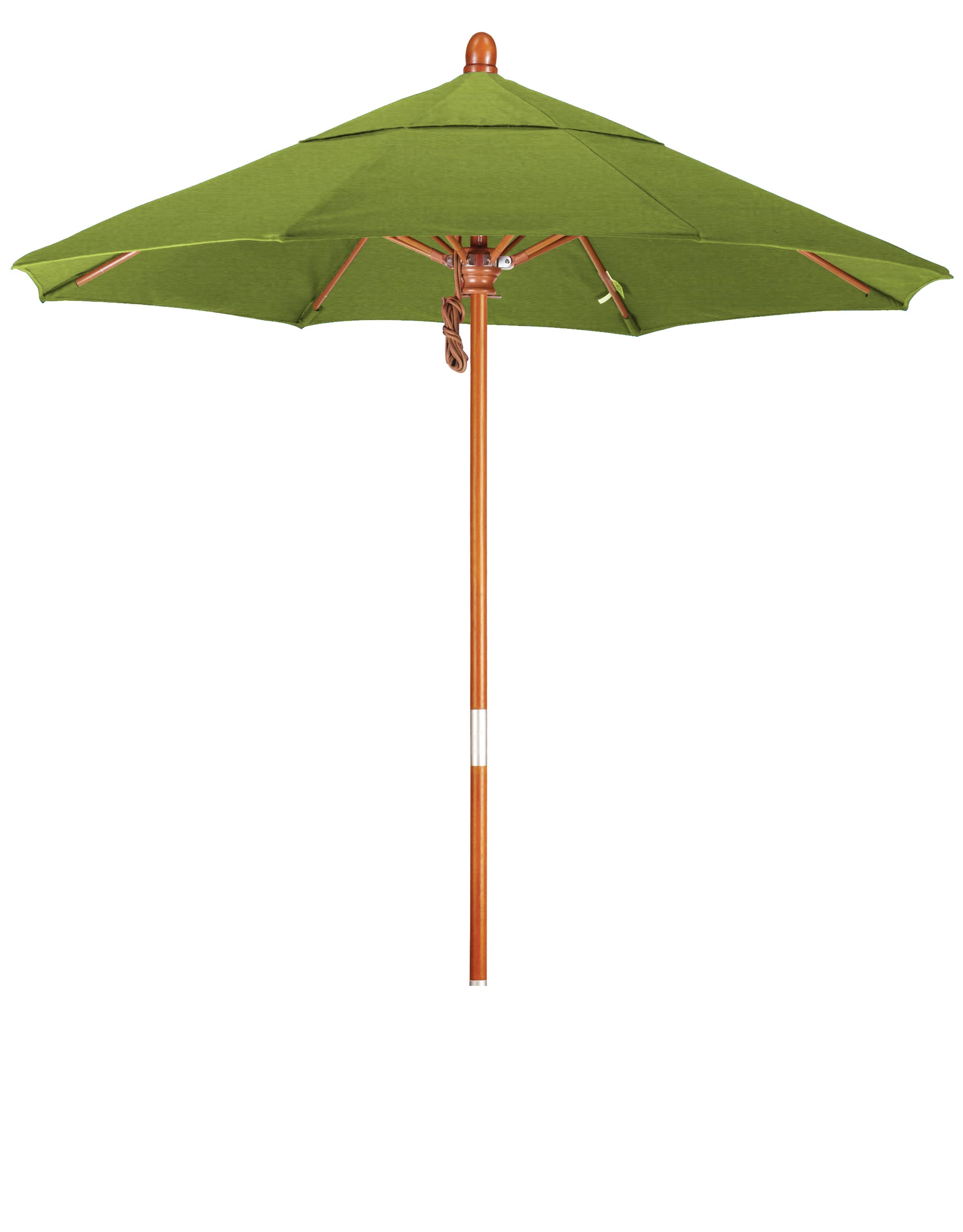 CasaFoyer California Umbrella MARE Design Series - 7.5' Wooden Market Umbrella with Deluxe Push Lift System, Dark Stained Finish, Ideal for Outdoor Dining and Poolside Decor