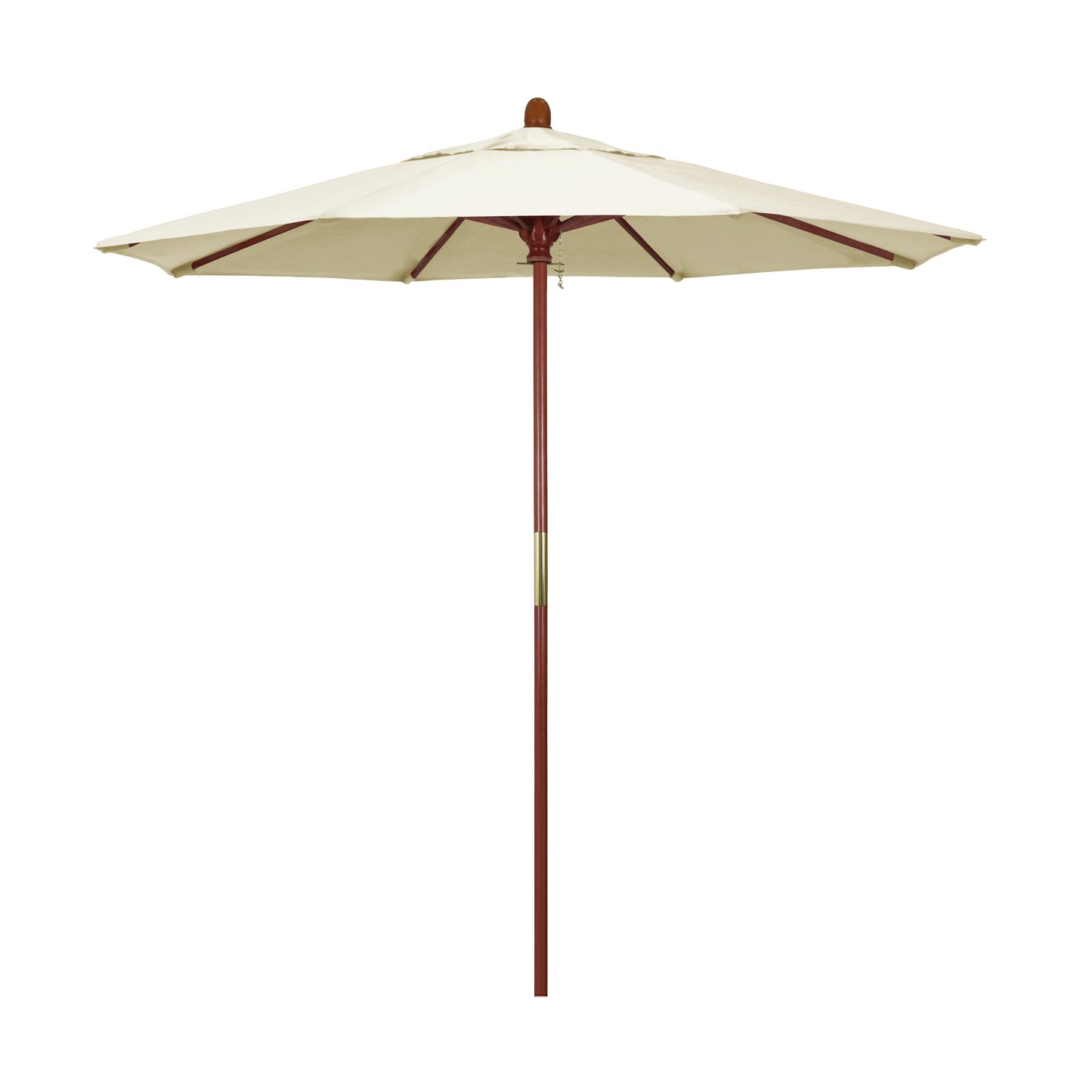 CasaFoyer California Umbrella MARE Design Series - 7.5' Wooden Market Umbrella with Deluxe Push Lift System and Marenti Wood Pole. Perfect for Commercial Use.