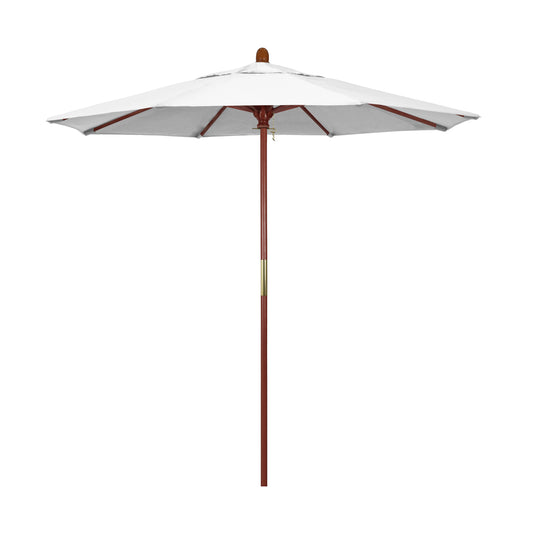 CasaFoyer California Umbrella MARE Design Series - 7.5' Wooden Market Umbrella with Deluxe Push Lift System - Dark Stained Finish - Ideal for Outdoor Dining and Poolside Decor