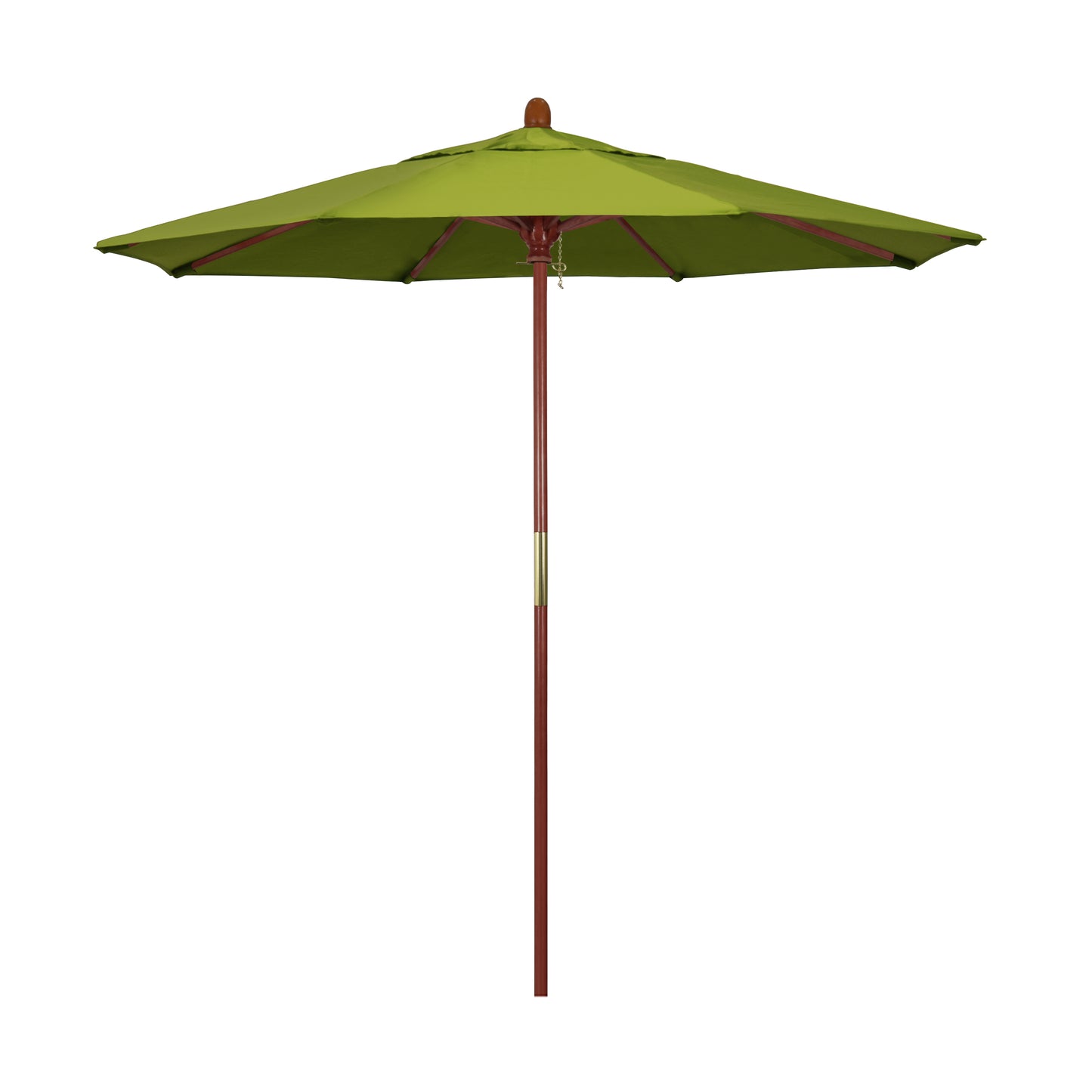CasaFoyer California Umbrella MARE Design Series - 7.5' Wood Market Umbrella with Deluxe Push Lift System, Dark Stained Finish, Marenti Wood Pole and Ribs, Elegant and Durable Shade Solution for Outdoor Dining and Poolside Decor