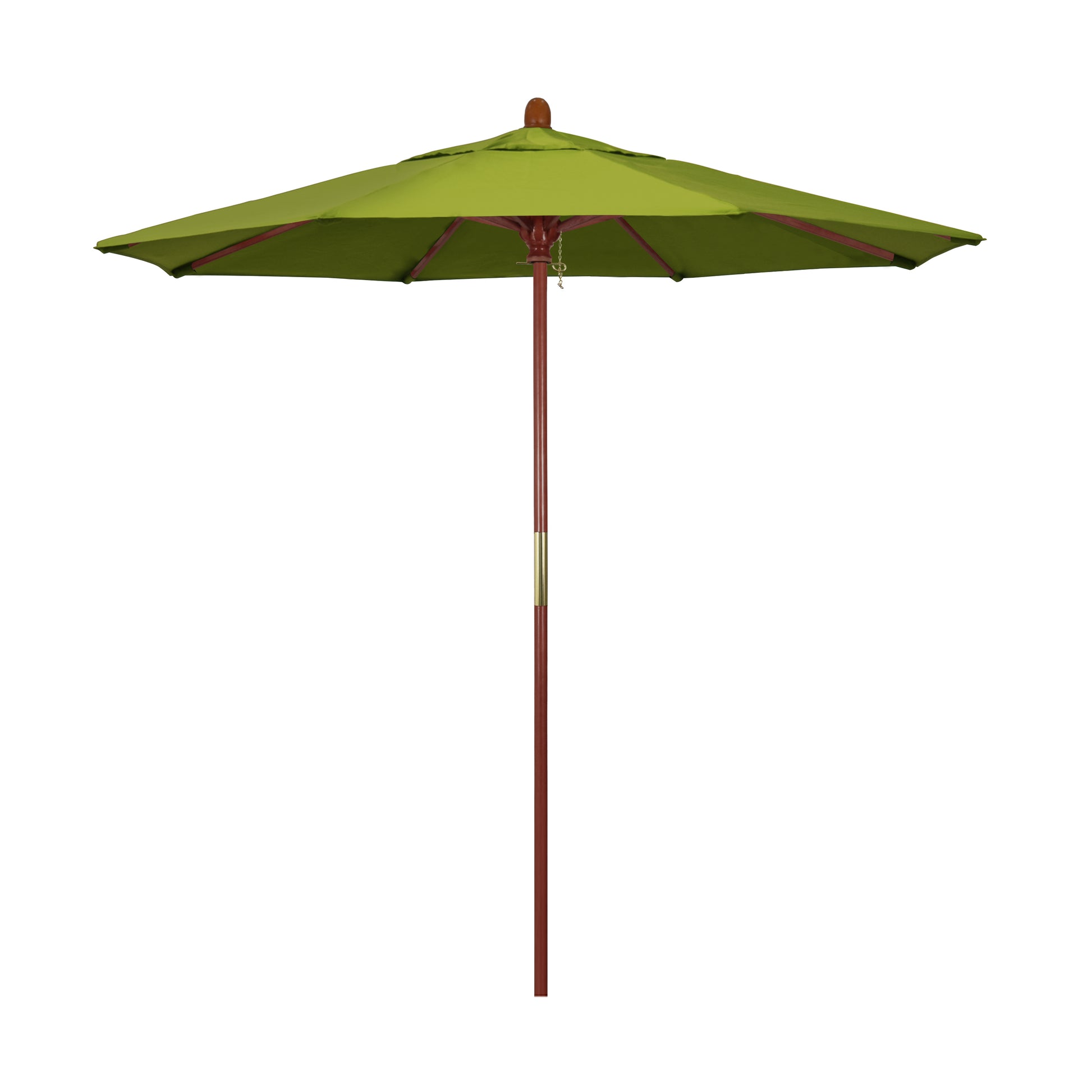 CasaFoyer California Umbrella MARE Design Series - 7.5' Wood Market Umbrella with Deluxe Push Lift System, Dark Stained Finish, Marenti Wood Pole and Ribs, Elegant and Durable Shade Solution for Outdoor Dining and Poolside Decor