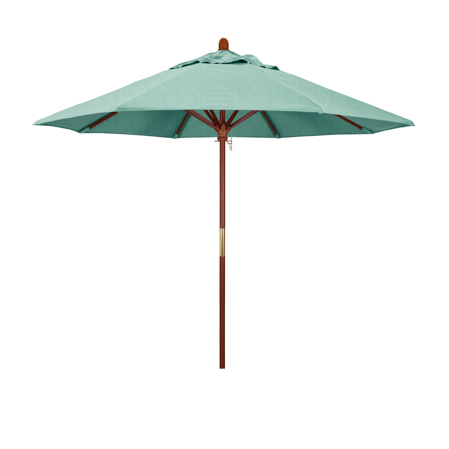 CasaFoyer California Umbrella MARE Design Series - 9' Wood Market Umbrella with Deluxe Push Lift System and Marenti Wood Pole. Elegant and Durable Shade Solution for Commercial and Outdoor Spaces.