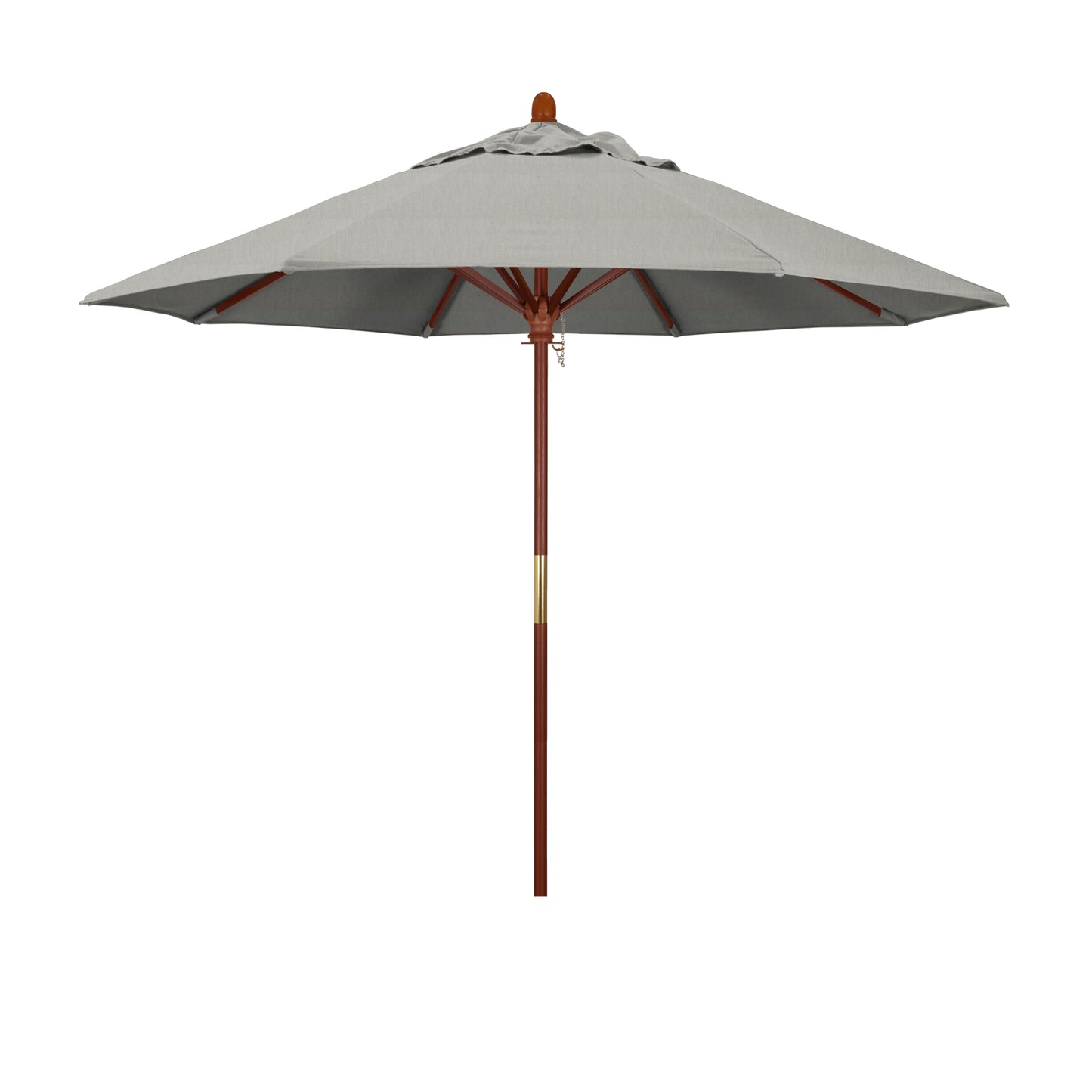 CasaFoyer 9' MARE Design Series Wood Market Umbrella - Dark Stained Marenti Wood Pole & Ribs - Deluxe Push Lift - Commercial Grade Shade Experience