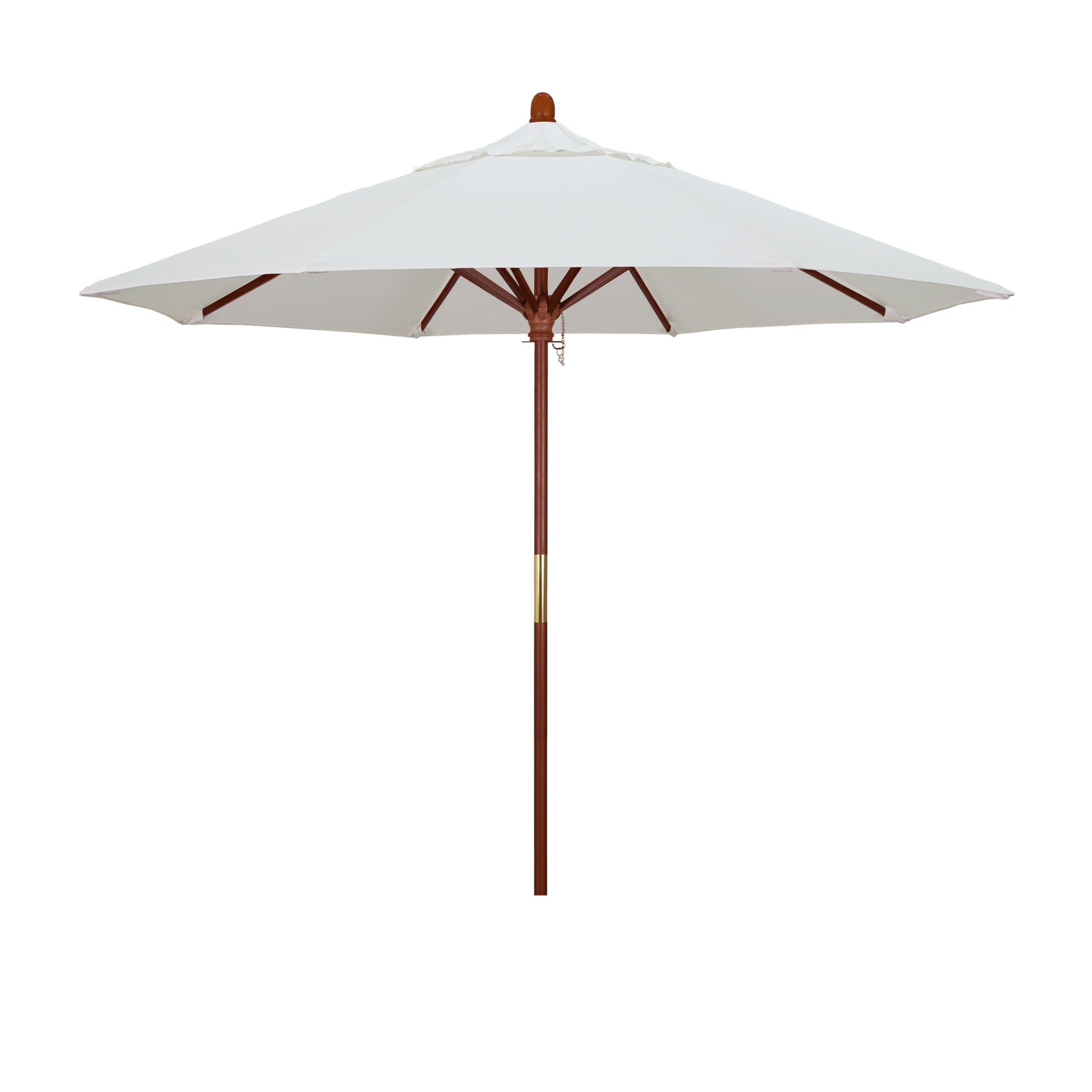CasaFoyer 9' MARE Design Series Patio Umbrella - Dark Stained Marenti Wood Pole & Ribs - Deluxe Push Lift - Commercial Grade Shade Experience