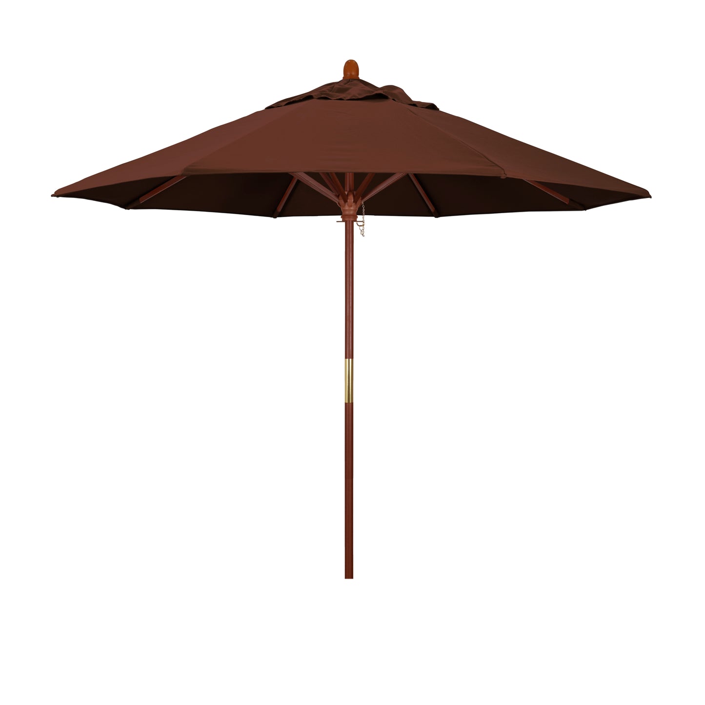 CasaFoyer California Umbrella MARE Design Series - 9' Wood Market Umbrella with Deluxe Push Lift System and Marenti Wood Pole. Elegant and Durable Shade Solution for Commercial and Outdoor Spaces.