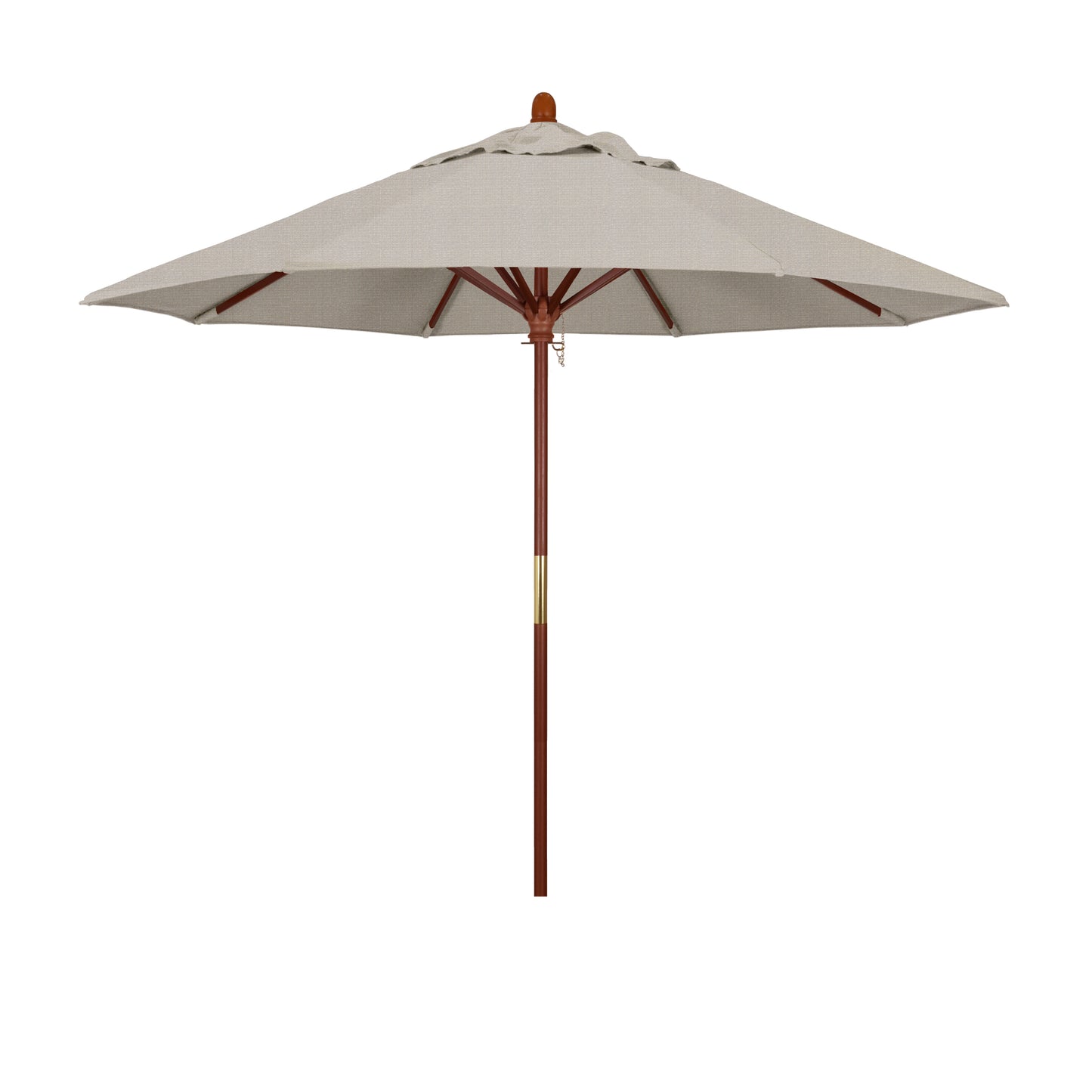 CasaFoyer 9' MARE Design Series Wood Market Umbrella - Dark Stained Finish, Deluxe Push Lift System, Commercial Grade - Perfect for Outdoor Dining and Poolside Decor