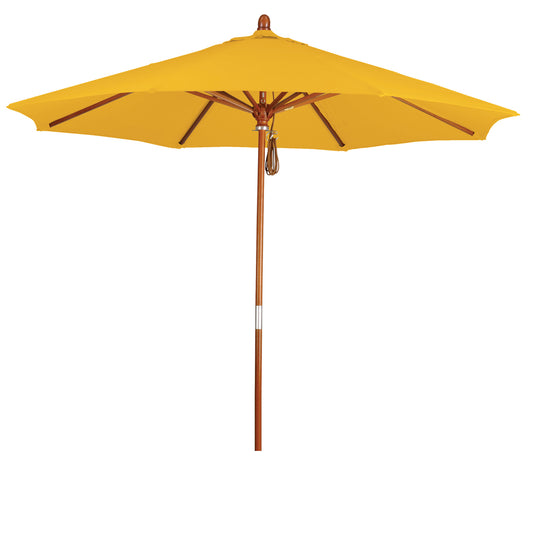 CasaFoyer 9' MARE Design Series Wood Market Umbrella - Elegant and Durable Shade Solution for Outdoor Dining and Poolside Decor.