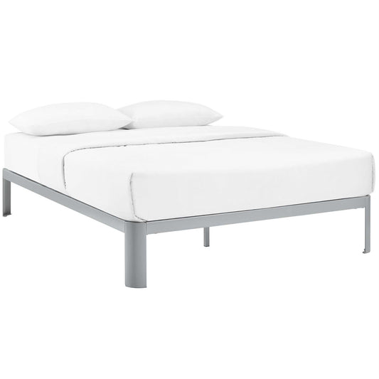 CasaFoyer Corinne Bed Frame - Upgrade Your Bedroom with this High-Quality, Sturdy and Stylish Full Bed Frame. No Boxspring Needed. Supports Memory Foam, Spring, Latex, and Hybrid Mattresses. Weight Capacity up to 1300 lbs. (Gray)