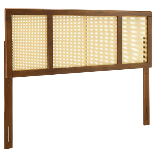 CasaFoyer Delmare Cane Woven Rattan Queen Headboard - Tropical Oasis for Master or Guest Bedroom. Mid-Century Modern & Tropical Style. Interchangeable with Billie & Margo Collections. Solid Rubberwood. Assembly Required. Refreshing & Customizable.