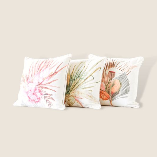 PILLOW | Plush Indoor Printed Cushions - Comfort, Warmth, and Style - Enhance Your Space with Cozy Luxury - Botanical Pink - 45x45 | casafoyer.myshopify.com