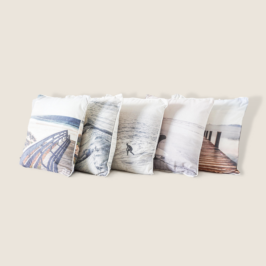 PILLOW | Printed Plush Indoor Cushions - Comfort, Warmth, and Style - Enhance Your Space with Cozy Luxury - Surf's Up Design - 45x45 | casafoyer.myshopify.com