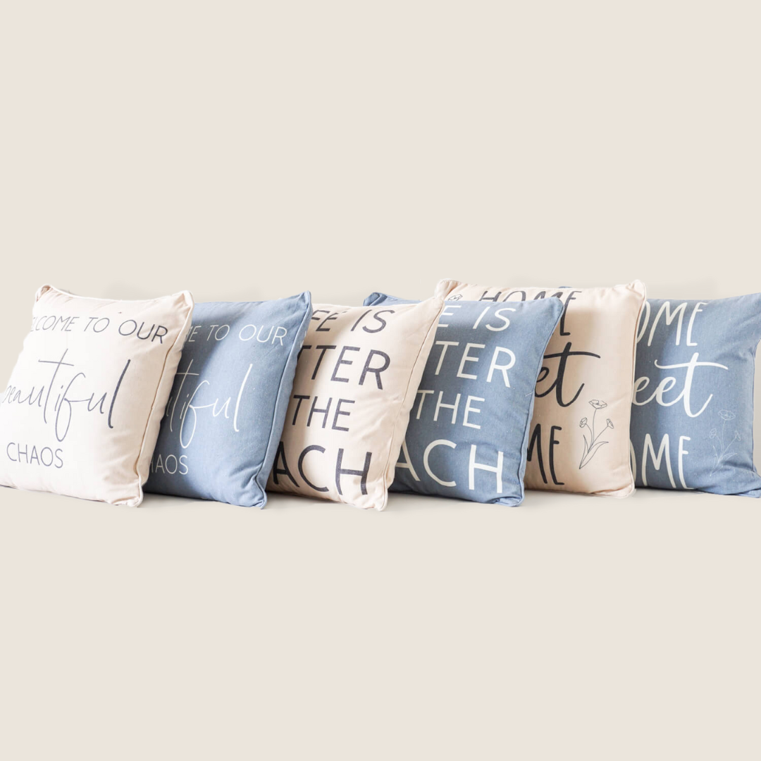 Cushions | Plush Indoor Printed Cushions - Comfortable, Stylish, and Inviting - Enhance Your Space with Exquisite Prints and Luxurious Texture - 45x45 Slate | casafoyer.myshopify.com