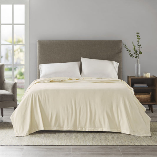 CasaFoyer Luxurious Microfleece Blanket with Timeless Matte Satin Binding - Unparalleled Softness, Lightweight Comfort, Year-Round Versatility - Ultimate Coziness and Style for Home or Outdoor Adventures
