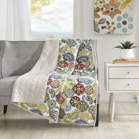 CasaFoyer Paisley Floral Medallion Comforter Set - Luxuriously Soft Polyester Microfiber Quilted Throw - Machine Washable - Captivating Color Palette - Transform Your Living Space - Stylish and Versatile Home Decor