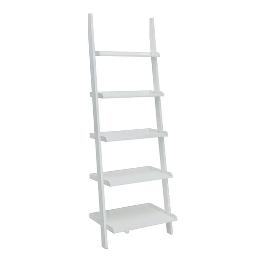 CasaFoyer French Country Bookshelf Ladder - Timeless & Elegant Design, 5 Spacious Shelves for Collectibles & Books, Perfect for Living Room or Office, Adds Sophistication to Any Space