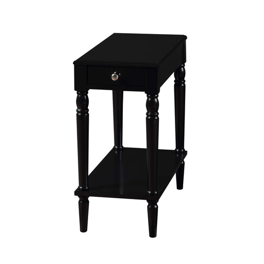 CasaFoyer French Country No Tools Chairside End Table with Shelf - Stylish, Versatile, and Easy to Assemble for a Perfect Home Makeover