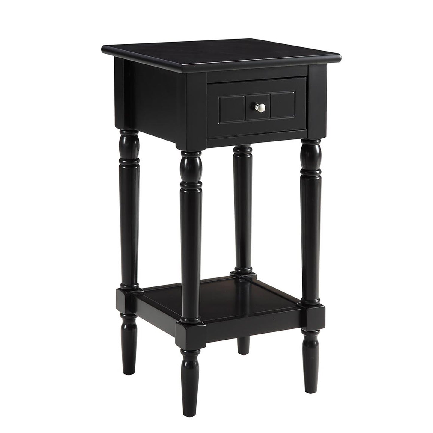 CasaFoyer French Country Khloe 1 Drawer Accent Table with Shelf - Elegant Design, Intricate Accents, Discreet Storage, Perfect Addition to Any Decor