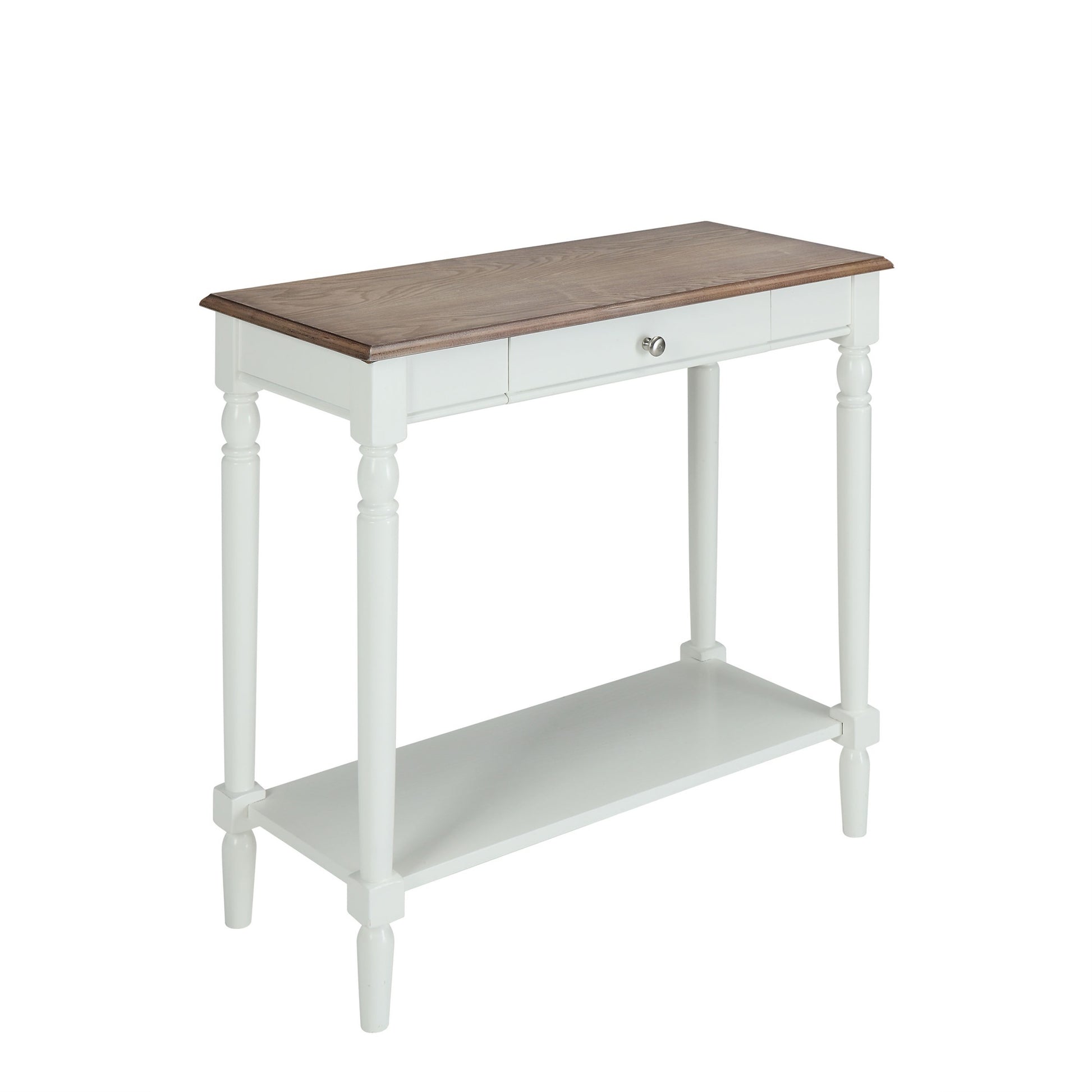 CasaFoyer French Country 1 Drawer End Table with Shelf - Sophisticated and Elegant Furniture with Convenient Drawer and Open Storage Space