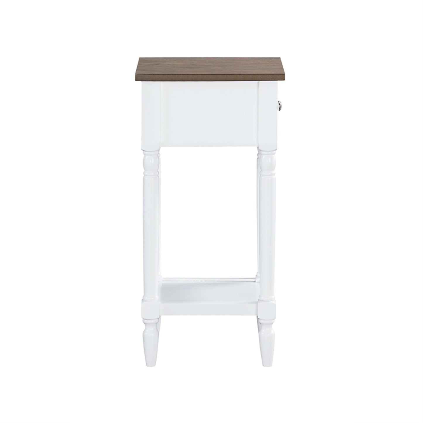 CasaFoyer French Country Khloe 1 Drawer Accent Table with Shelf - Elegant Design, Sophisticated Turned Legs, Engraved Drawer - Perfect Addition to Any Decor - French Country Collection