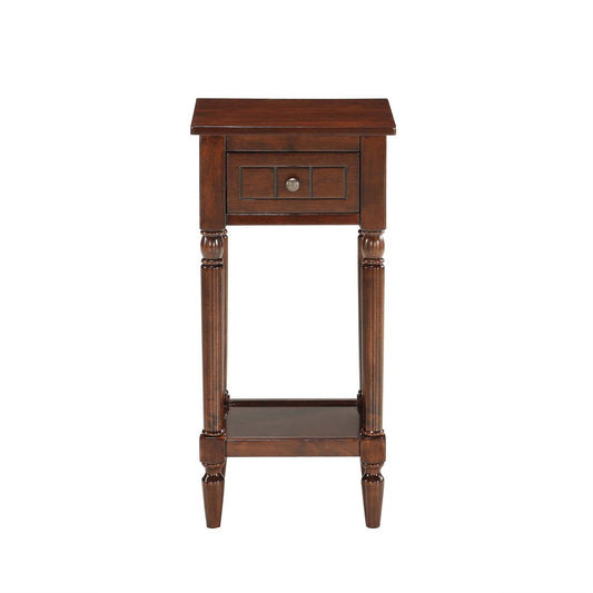 CasaFoyer French Country Khloe 1 Drawer Accent Table with Shelf - Elegant Design, Concealed Storage, Display Area - CasaFoyer's French Country Collection