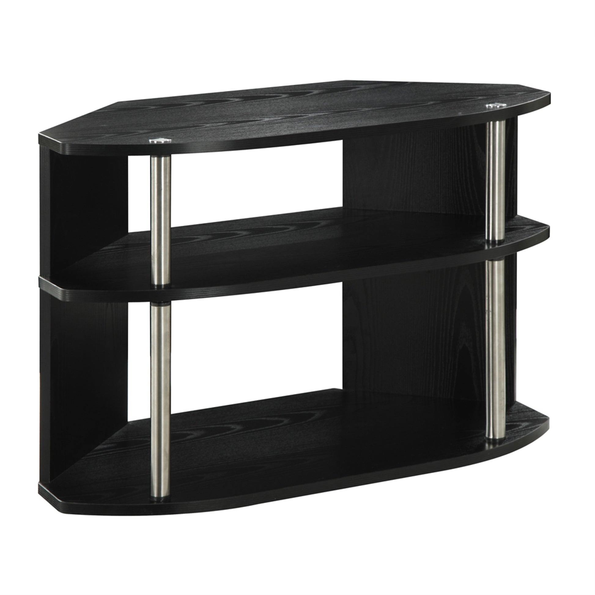 CasaFoyer "Convenient and Stylish Designs2Go Swivel 3 Tier TV Stand - Perfect for Corner Placement - Ample Space for Media Components - Easy Cable Management - Full Swivel Motion - Enjoy Games and TV Shows in Tranquility"