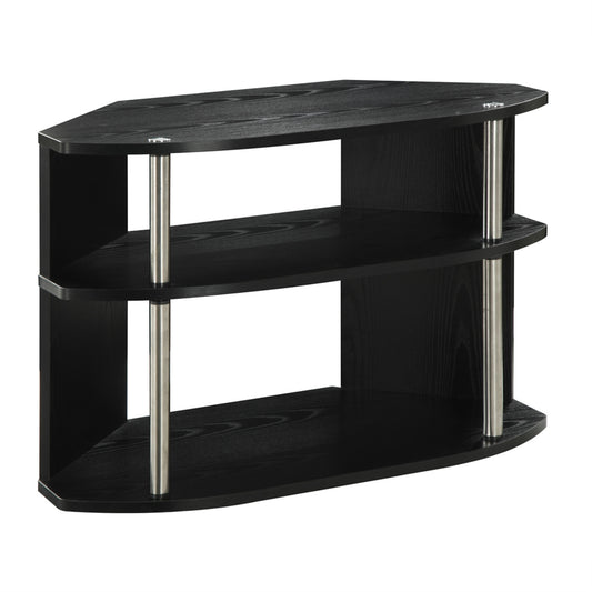 CasaFoyer "Convenient and Stylish Designs2Go Swivel 3 Tier TV Stand - Perfect for Corner Placement - Ample Space for Media Components - Easy Cable Management - Full Swivel Motion - Enjoy Games and TV Shows in Tranquility"