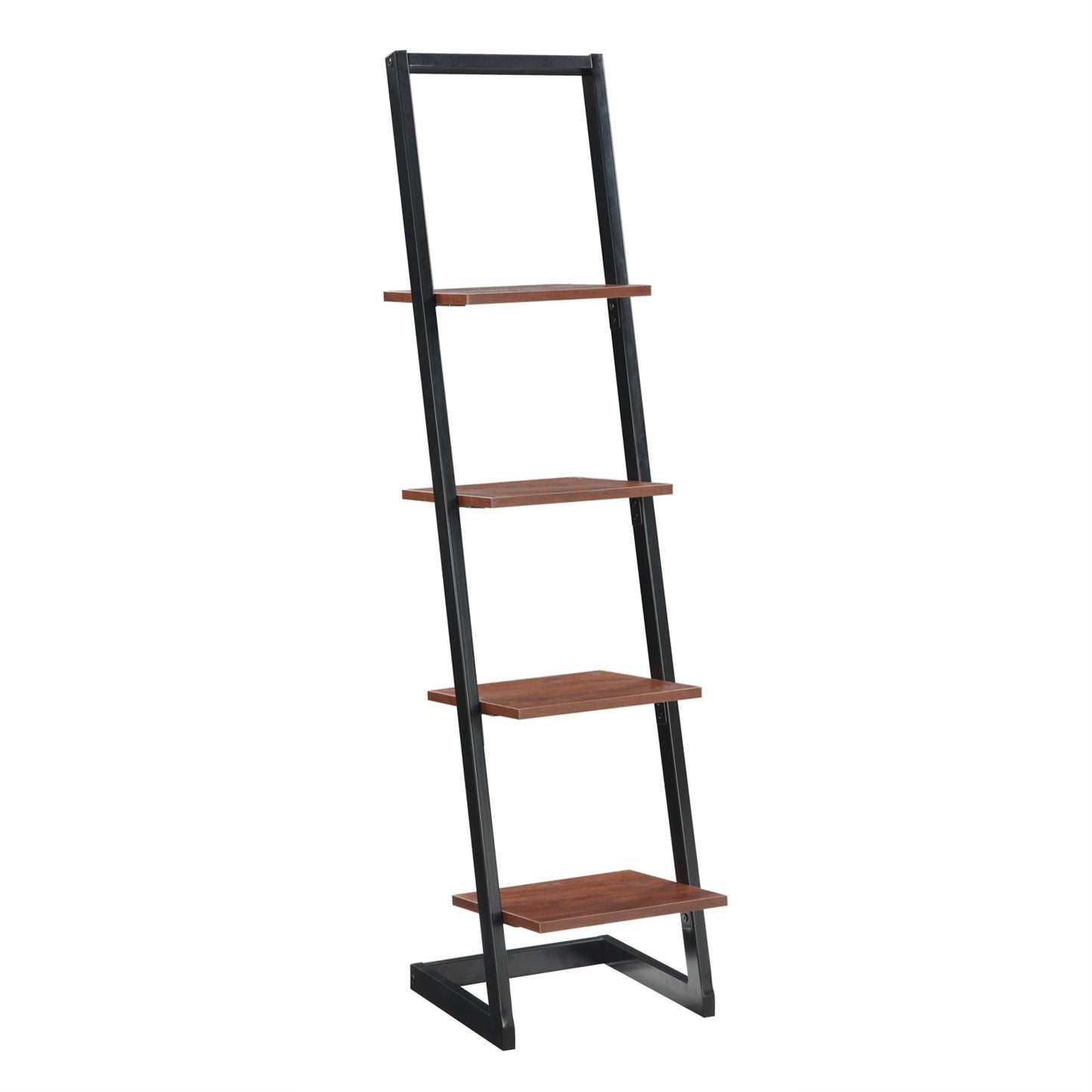 CasaFoyer Designs2Go 4 Tier Ladder Bookshelf - Versatile & Stylish Furniture for Homes, Offices, and Dorms - Sturdy Metal Frame with Woodgrain Shelves