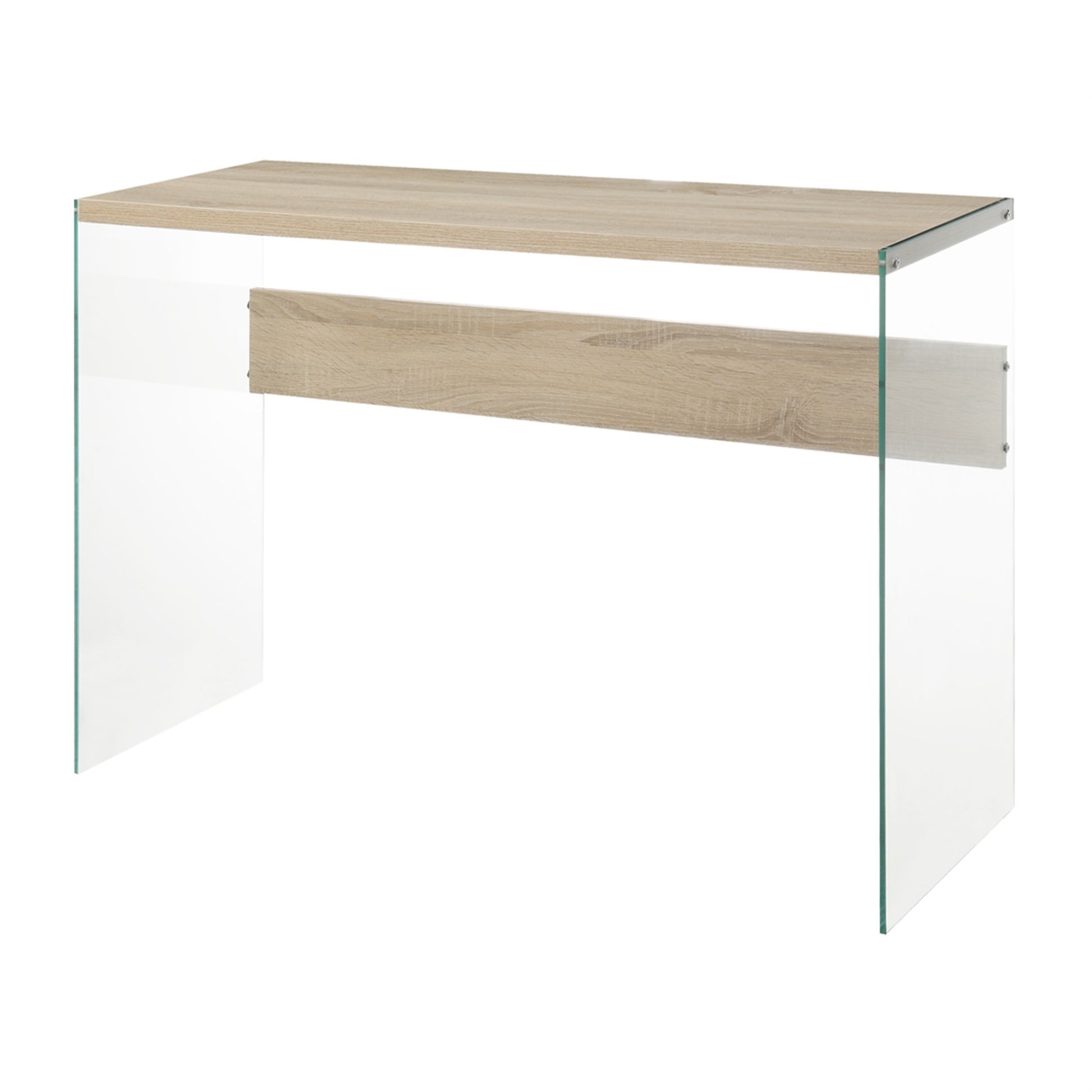 CasaFoyer SoHo Console Table - Sleek Design, Tempered Glass Sides, Modern Contemporary Style, Durable Construction, Easy Assembly, Perfect for Living Room Dcor