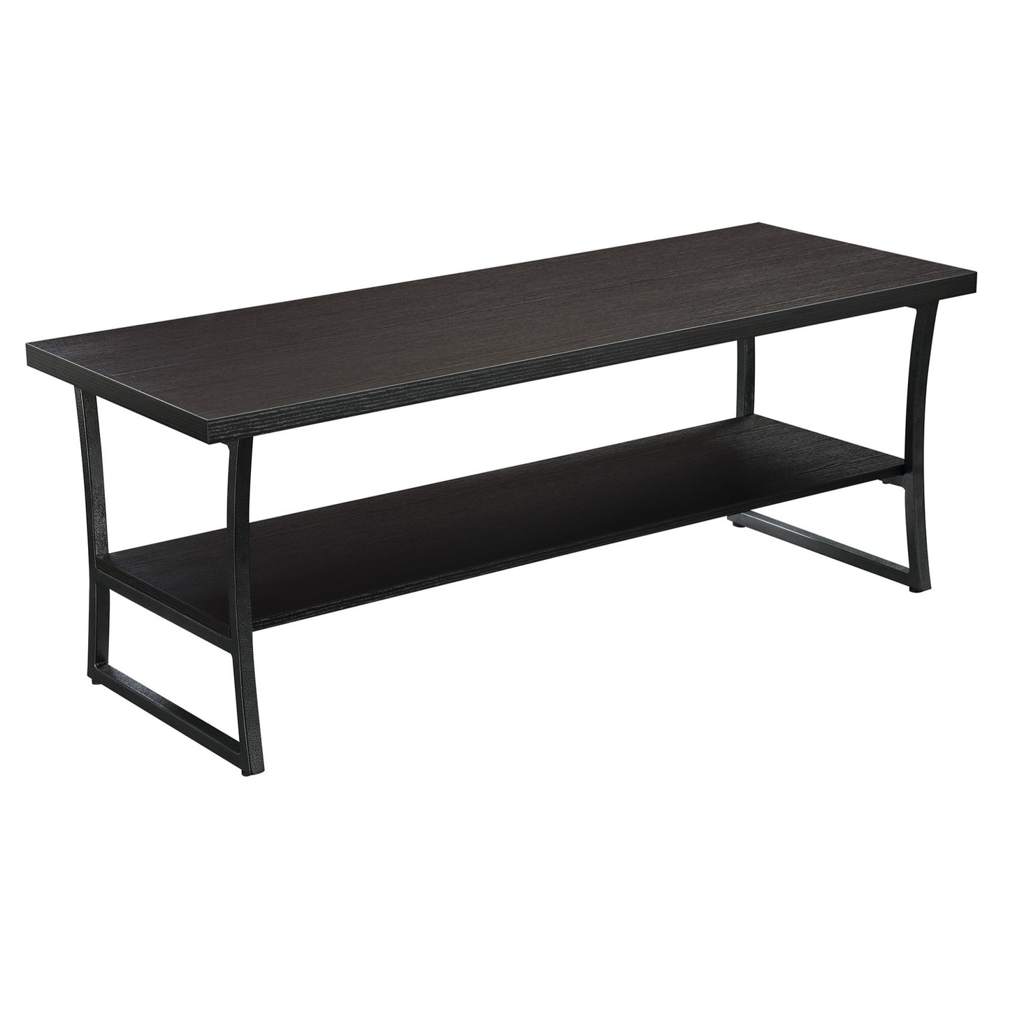 CasaFoyer X-Calibur Coffee Table with Shelf - Contemporary Design, Durable Metal Frame, Convenient Bottom Shelf, Enhance Your Living Space
