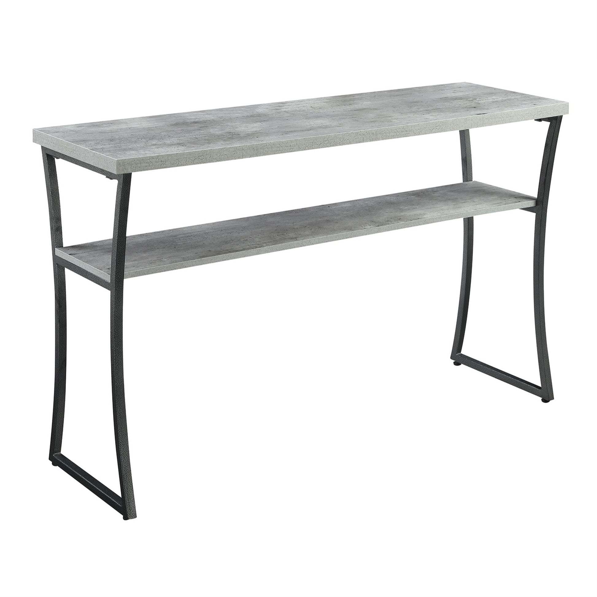 CasaFoyer X-Calibur Console Table with Shelf - Contemporary Design, Sturdy Metal Frame, Durable & Stable, Extra Storage Space, Enhance Room Aesthetic