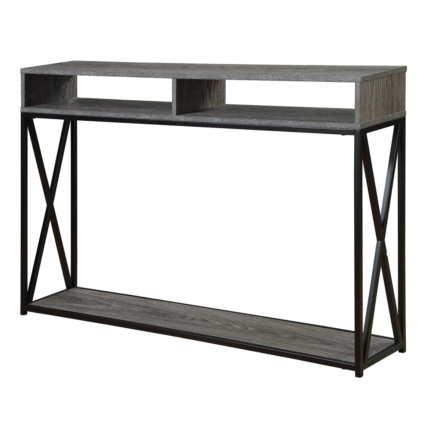 CasaFoyer Tucson Deluxe Console Table with Shelf - Stylish and Functional Home Furniture with Ample Storage and Durable Metal Frame