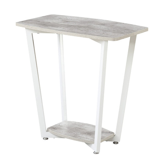 CasaFoyer Graystone End Table with Shelf by - Urban Industrial Design, Durable Metal Frame, Open Concept Bottom Shelf, Perfect for Displaying Collectibles - Explore Graystone Collection