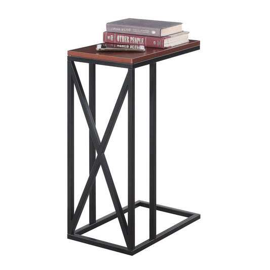 CasaFoyer Tucson C End Table - Versatile & Durable | Modern Design | Slide Under Couch | Powder-Coated Metal Frame | Particleboard Tabletop | Collection
