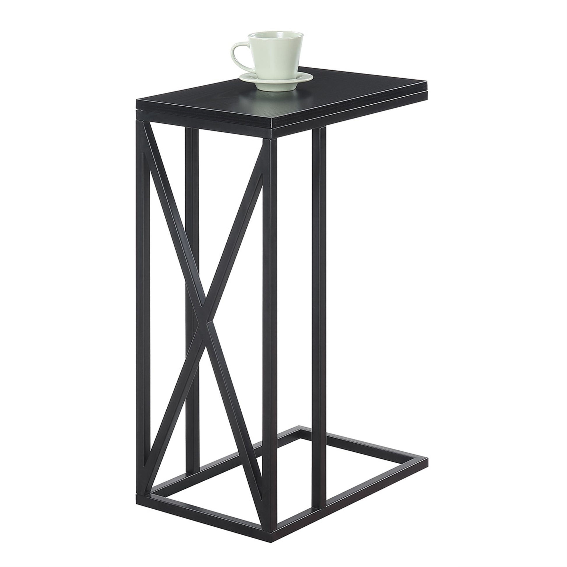 CasaFoyer Tucson C End Table - Versatile & Durable | Slide Under Couch | Powder-Coated Metal Frame | Particleboard Tabletop | Modern Twist | Collection