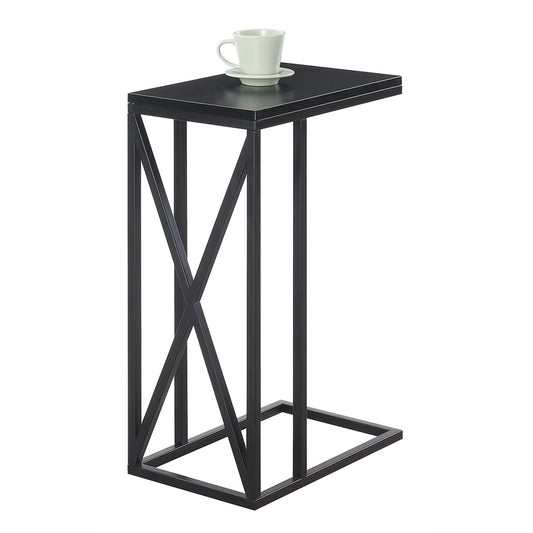 CasaFoyer Tucson C End Table - Versatile & Durable | Slide Under Couch | Powder-Coated Metal Frame | Particleboard Tabletop | Modern Twist | Collection