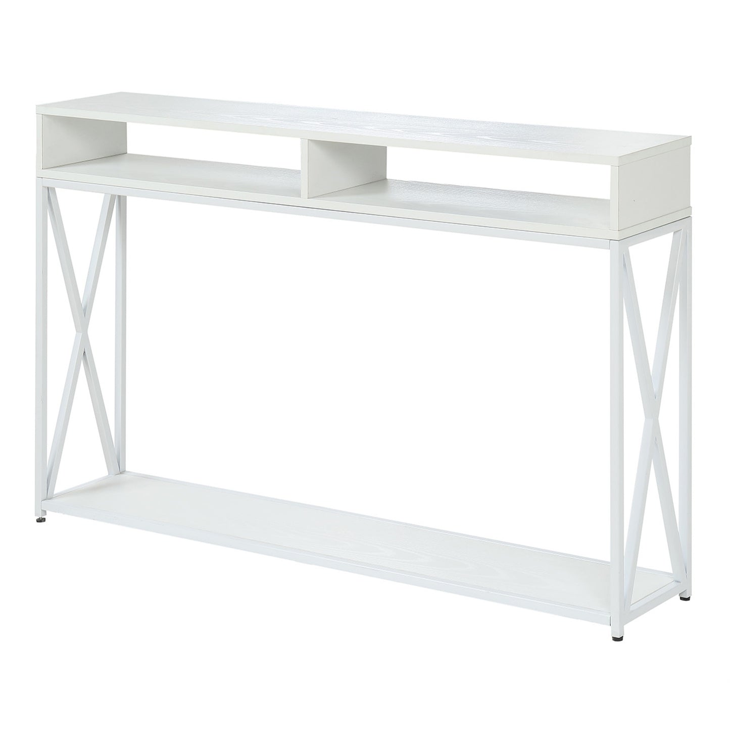 CasaFoyer Tucson Deluxe Console Table with Shelf - Spacious Storage, Durable Metal Frame, Enhance Home Decor - Explore Tucson Collection