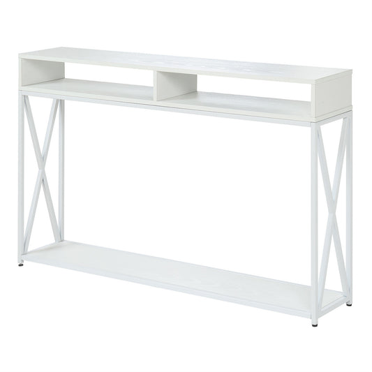 CasaFoyer Tucson Deluxe Console Table with Shelf - Spacious Storage, Durable Metal Frame, Enhance Home Decor - Explore Tucson Collection