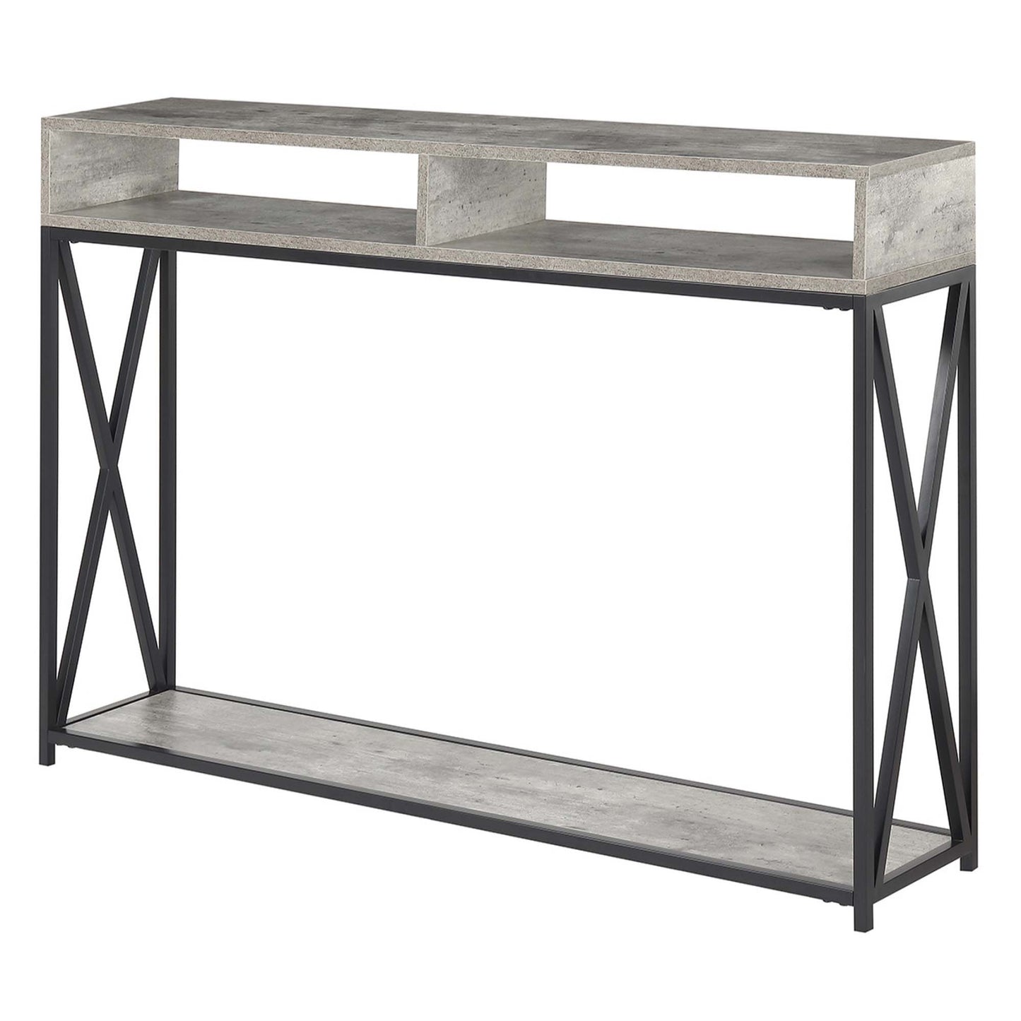 CasaFoyer Tucson Deluxe Console Table with Shelf - Spacious Storage, Durable Metal Frame - Perfect Addition to Enhance Home Decor