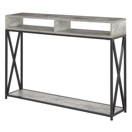 CasaFoyer Tucson Deluxe Console Table with Shelf - Spacious Storage, Durable Metal Frame - Perfect Addition to Enhance Home Decor