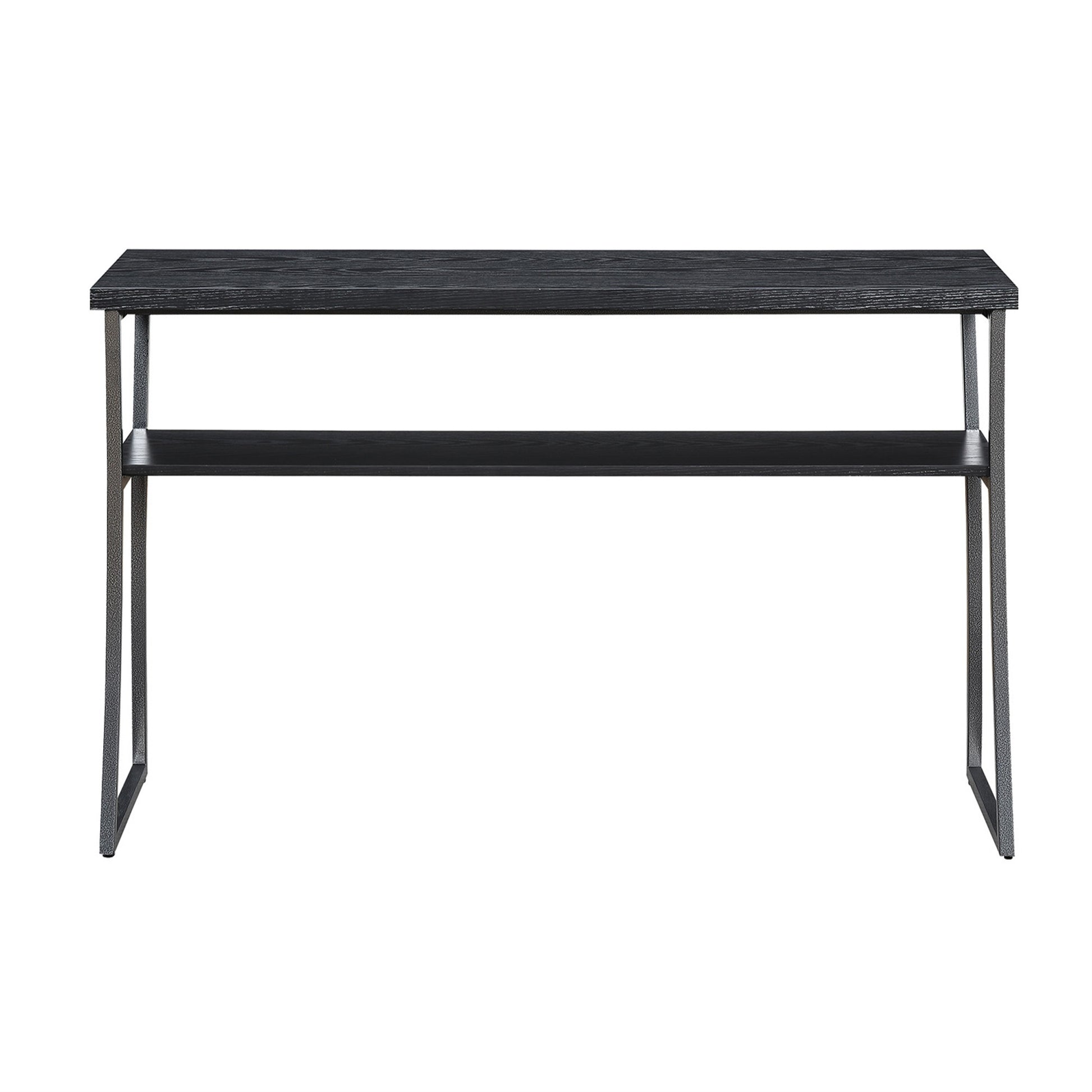CasaFoyer X-Calibur Console Table with Shelf - Contemporary Design, Durable Metal Frame, Extra Storage Space, Enhance Room Aesthetic