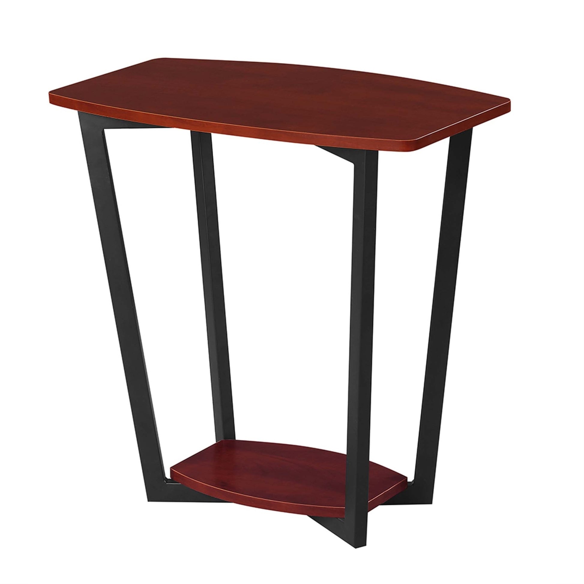 CasaFoyer Graystone End Table with Shelf by - Urban Industrial Design, Sturdy Metal Frame, Open Concept Bottom Shelf for Display, Long-lasting Durability - Explore Graystone Collection