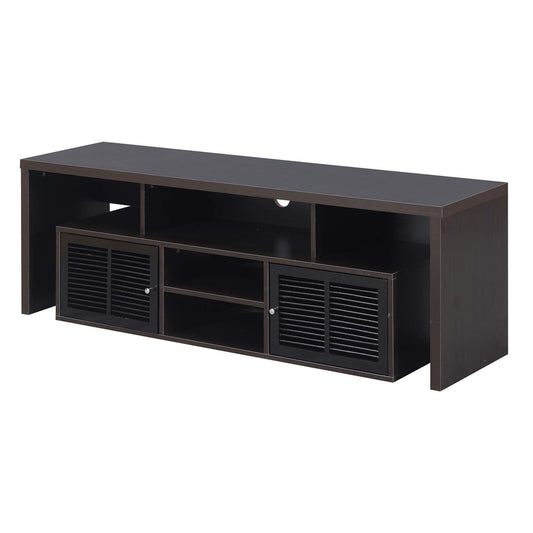 CasaFoyer Lexington 60" TV Stand - Modern Retro Design, Storage Cabinets & Shelves, Wooden Spindle Doors, Ample Space for CDs & DVDs