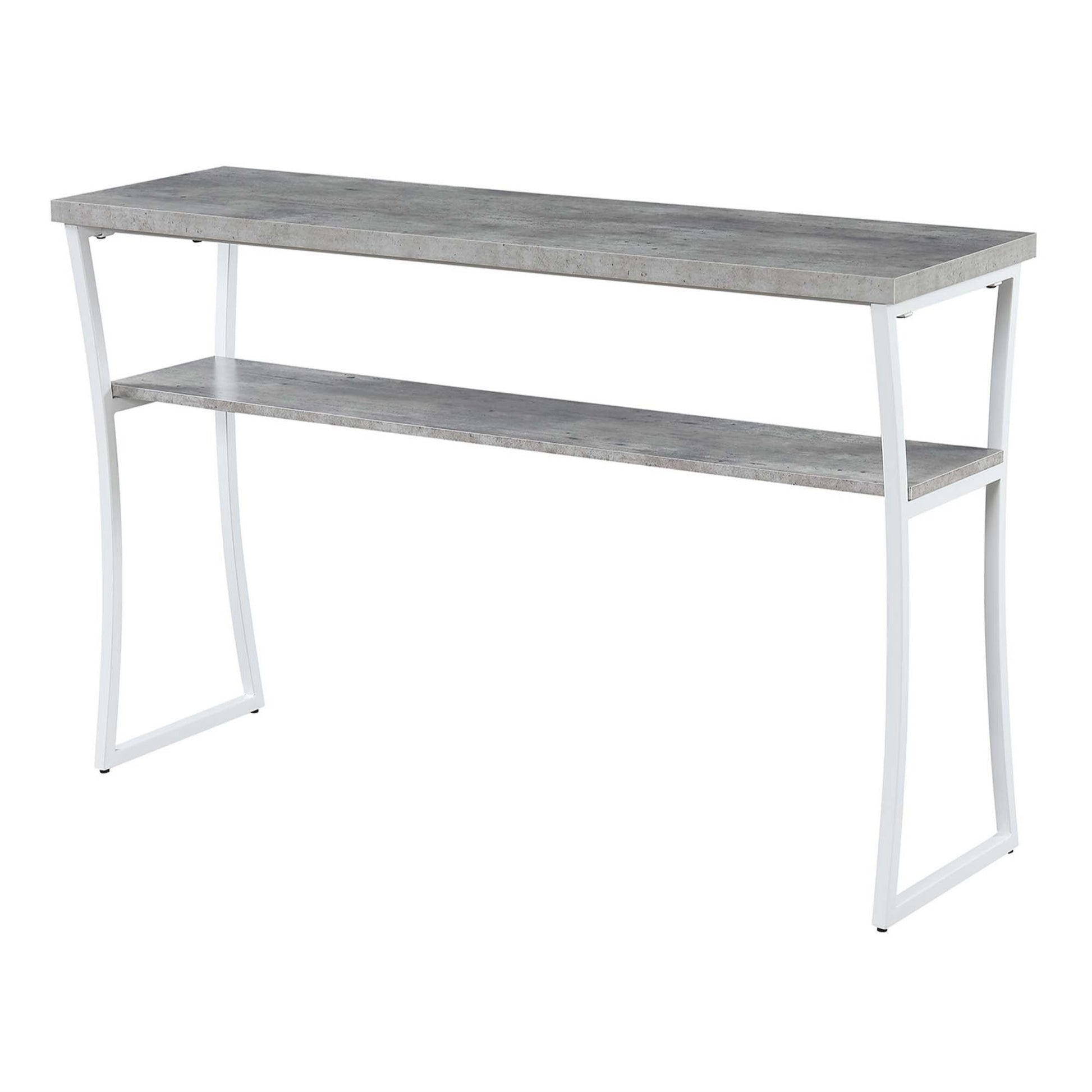 CasaFoyer X-Calibur Console Table with Shelf - Contemporary Design, Durable Metal Frame, Bottom Shelf for Display and Storage.