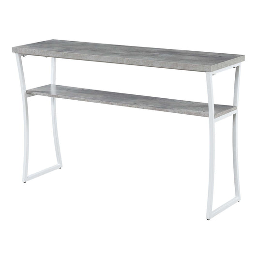 CasaFoyer X-Calibur Console Table with Shelf - Contemporary Design, Durable Metal Frame, Bottom Shelf for Display and Storage.