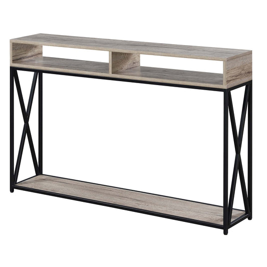 CasaFoyer Tucson Deluxe Console Table with Shelf - Stylish and Functional Home Decor Solution with Ample Storage Space and Durable Metal Frame