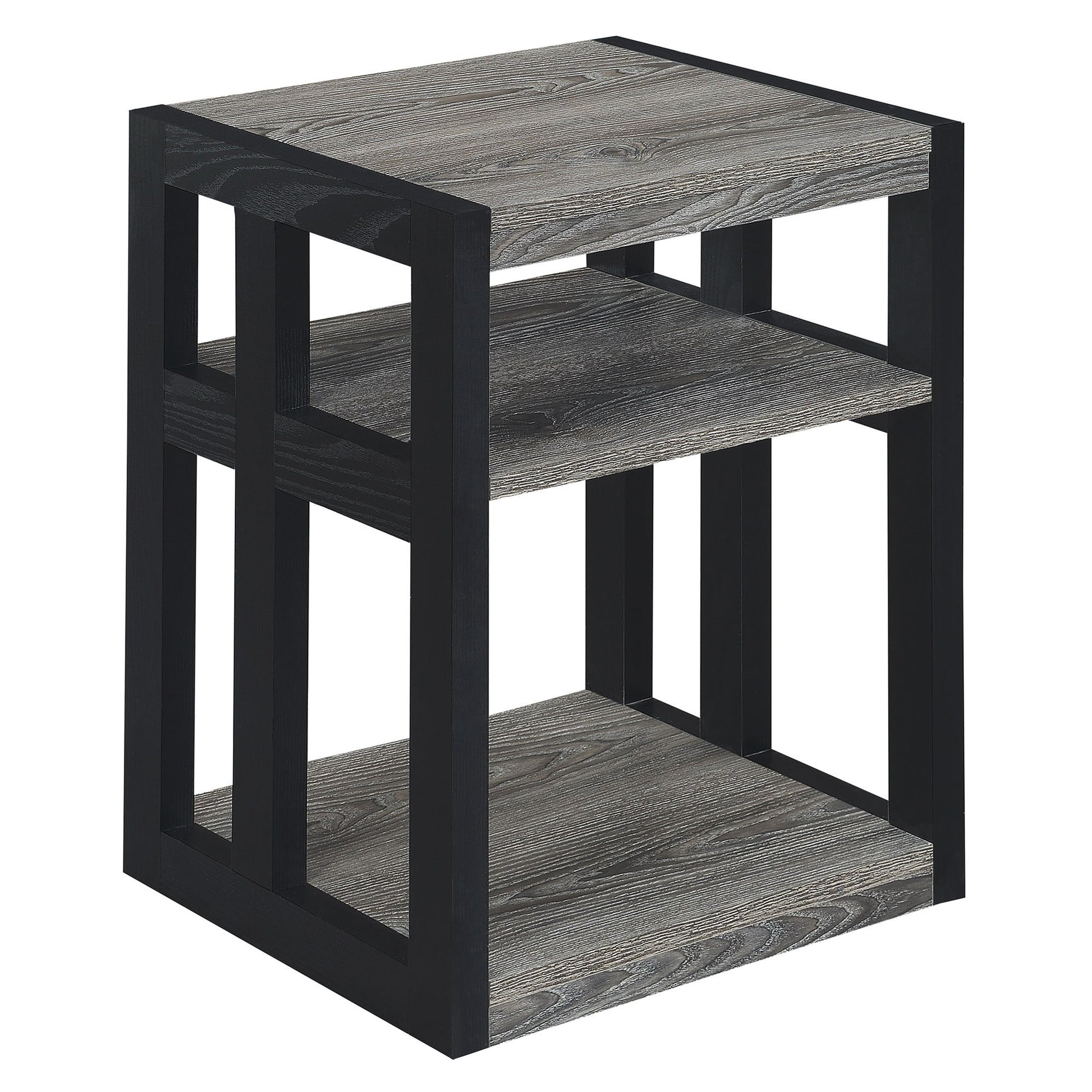 CasaFoyer "Stylish and Practical Monterey End Table with Shelves - Contemporary Design, Ample Storage Space, Durable Particle Board Construction - Easy Assembly - Enhance Your Home Decor"