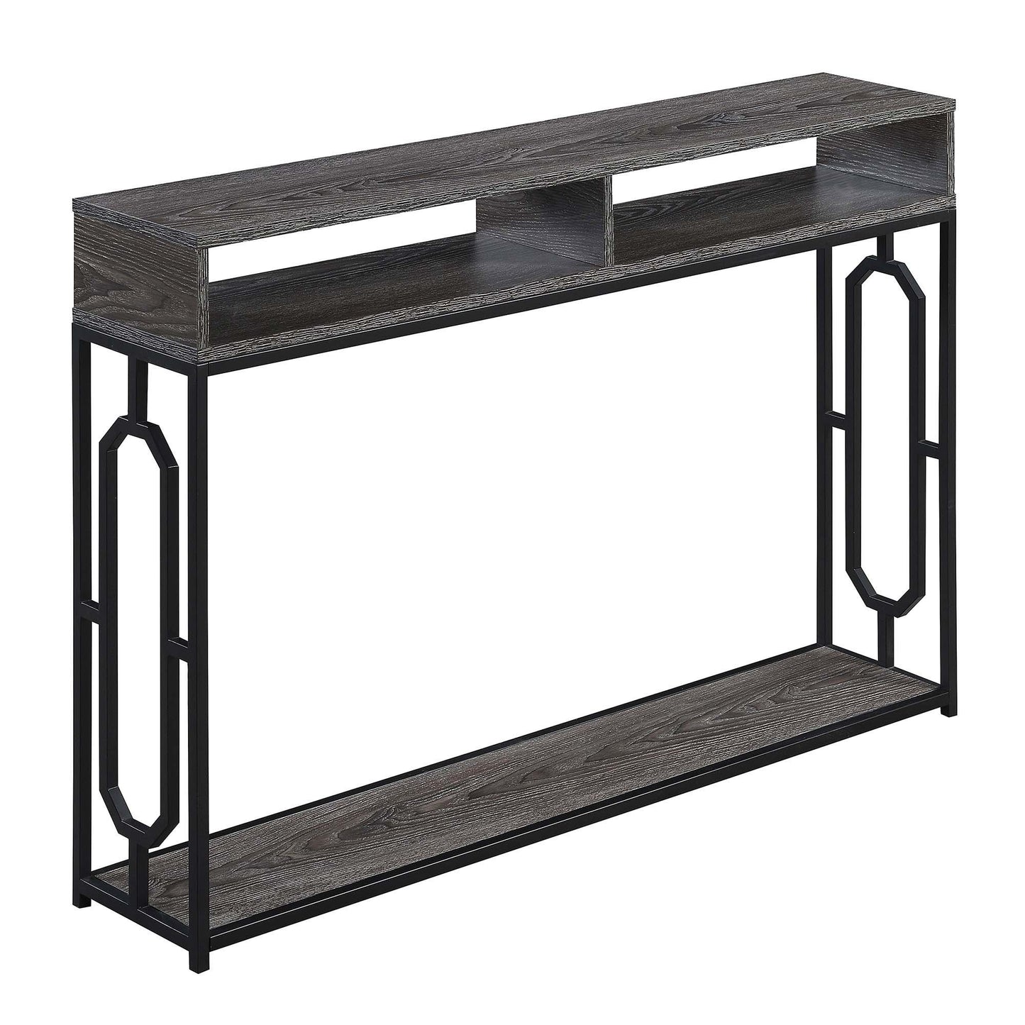 CasaFoyer Omega Deluxe Console Table with Shelf - Stylish and Functional Home Decor Solution with Spacious Compartments and Bottom Shelf