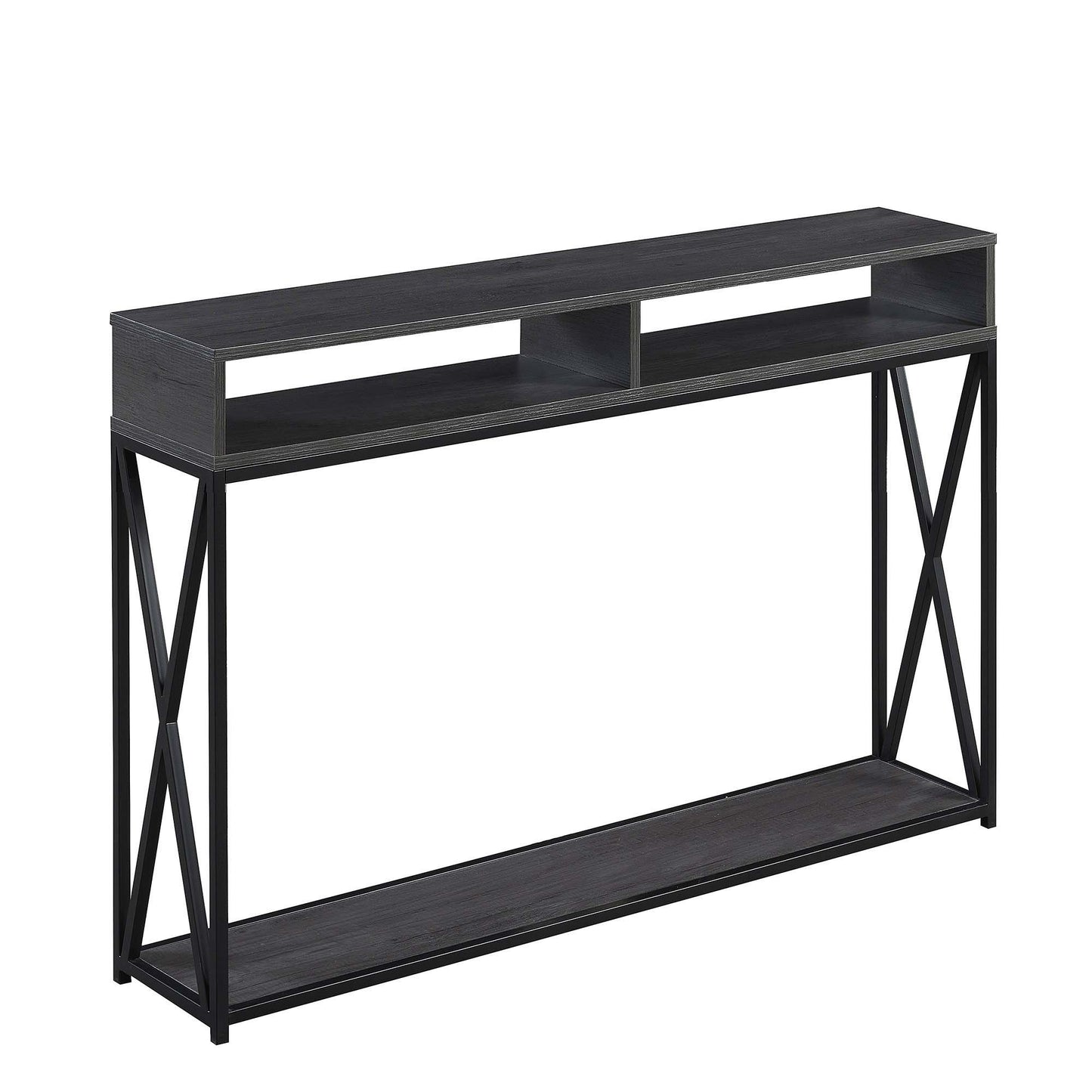 CasaFoyer Tucson Deluxe Console Table with Shelf - Spacious Storage, Durable Metal Frame, Enhance Home Decor. Explore Tucson Collection for more options.