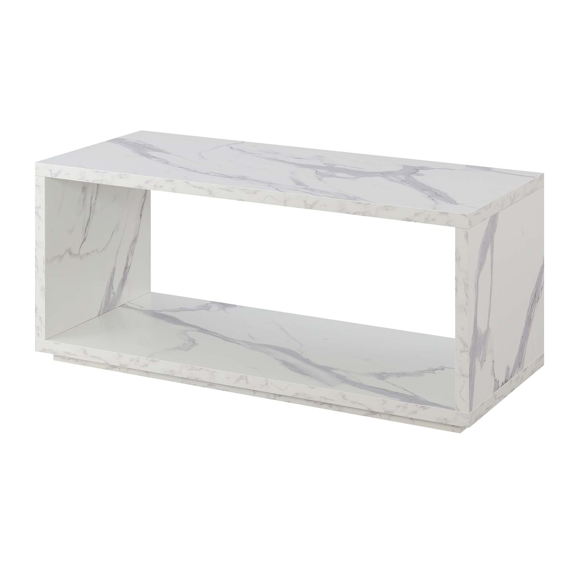 CasaFoyer Sleek and Minimalist Northfield Admiral Coffee Table with Shelf - Honeycomb Particle Board Construction, Melamine Veneer Finish, Easy Assembly - CasaFoyer