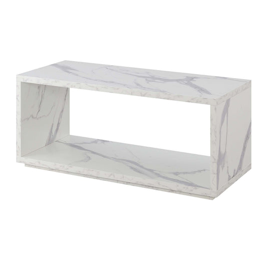 CasaFoyer Sleek and Minimalist Northfield Admiral Coffee Table with Shelf - Honeycomb Particle Board Construction, Melamine Veneer Finish, Easy Assembly - CasaFoyer